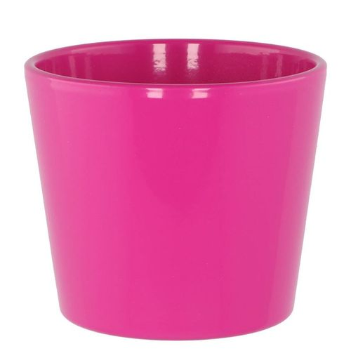 Keramik Orchidee Übertopf fuchsia glänzend D13cm