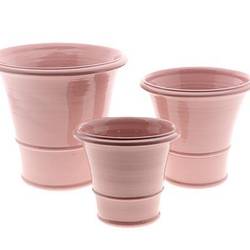 Keramik Übertopf Bordera 3/Set rosa D37cm H35cm