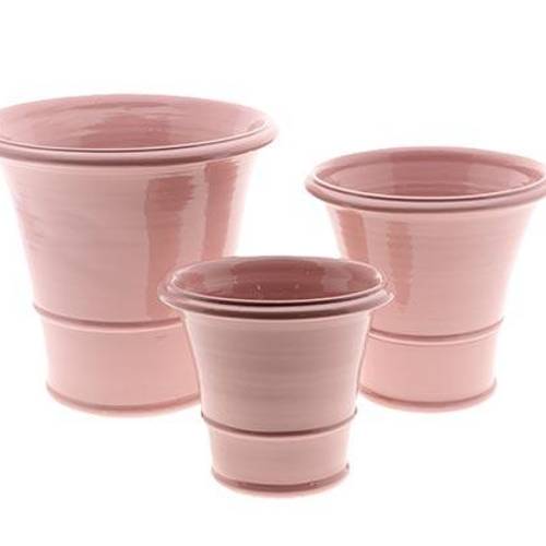 Keramik Übertopf Bordera 3/Set rosa D37cm H35cm