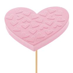 Herz auf Stab Pixie rosa D07cm H50cm