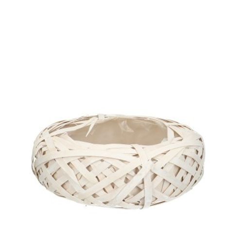 Korb Schale weiss 24x14x10cm