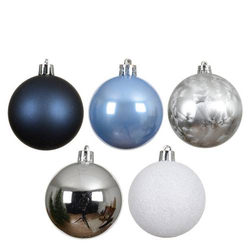 Kugel Plastik blau mix D06cm x30