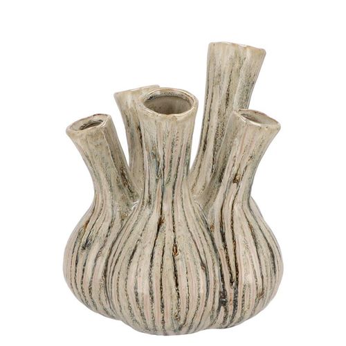 Keramik Vase Aglio grün Röhrchen 20x25cm