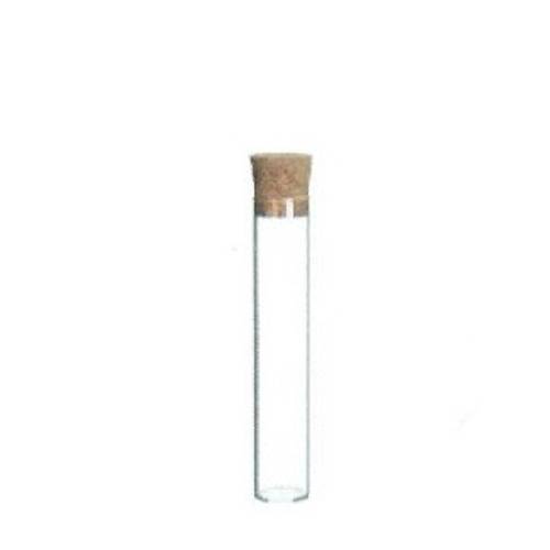 Glas Röhrenflasche mit Kork D02cm H15cm