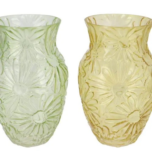 Glas Vase Lily mix grün D16cm H25cm