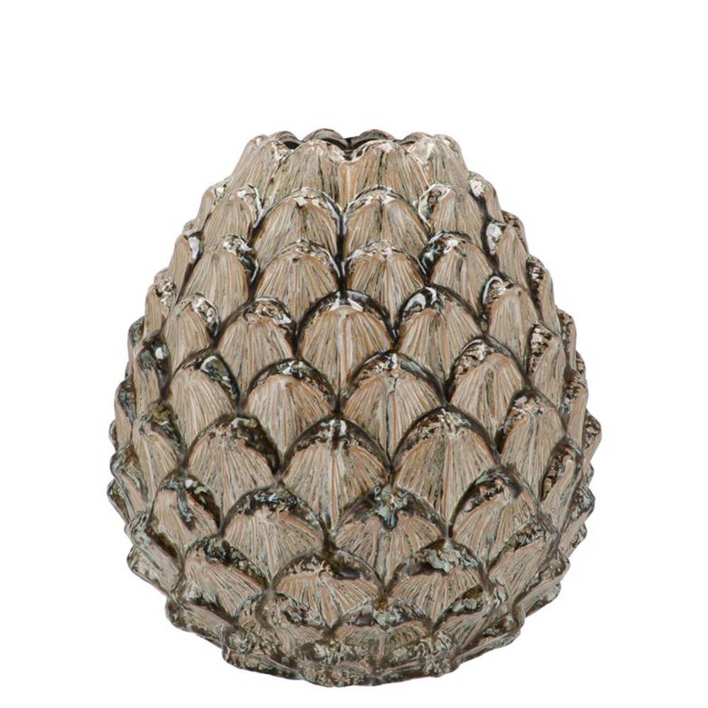 Keramik Vase Tannenzapfen 15x15cm