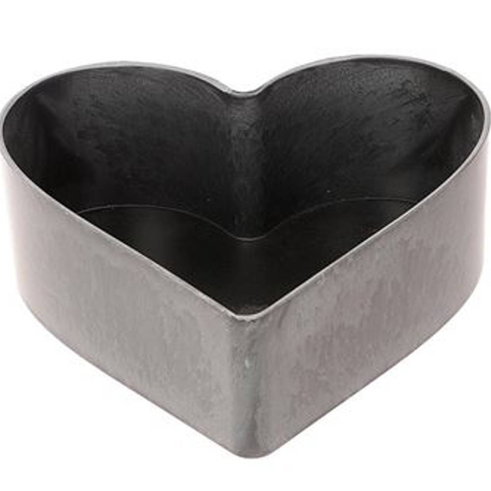 Melamine Herz grau 15x15x07cm