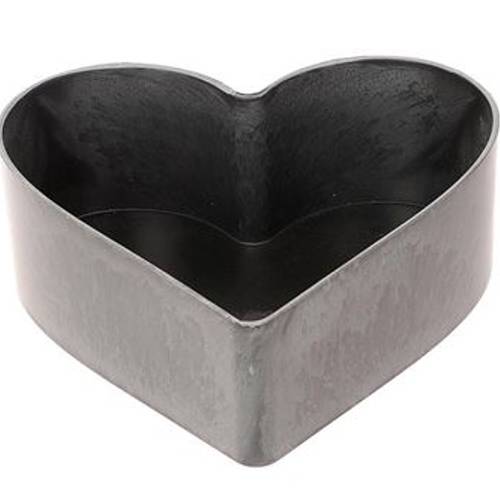 Melamine Herz grau 15x15x07cm