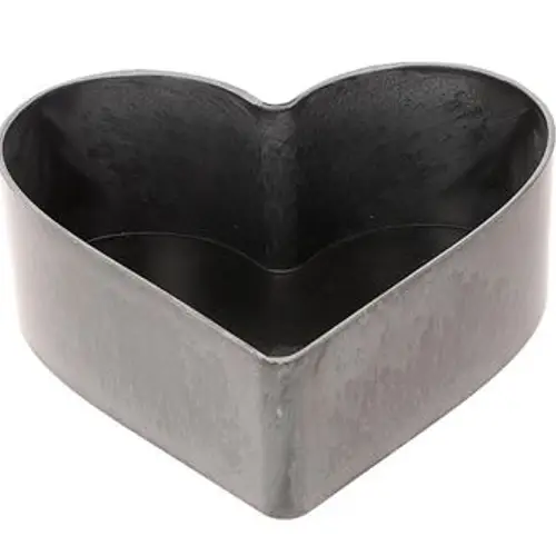 Melamine Herz grau 15x15x07cm