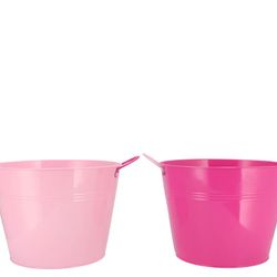 Zink Eimer fuchsia/rosa mix D23cm H18cm