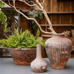 Outdoor Vase Harz neck terrakotta D18cm H28cm