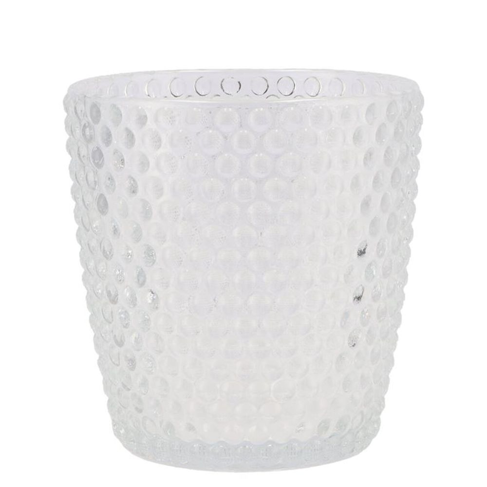Glas Teelicht Punkten D13cm H13cm