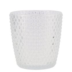 Glas Teelicht Punkten D13cm H13cm