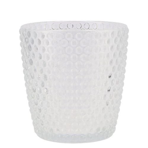 Glas Teelicht Punkten D13cm H13cm