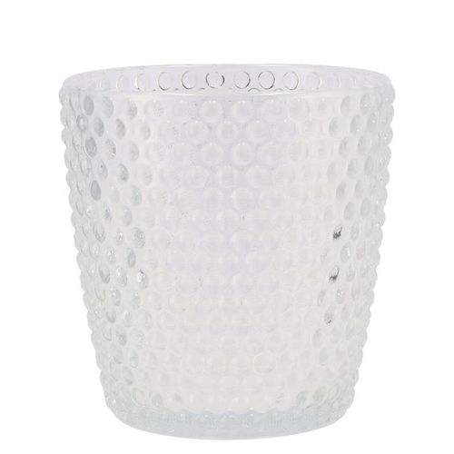 Glas Teelicht Punkten D13cm H13cm