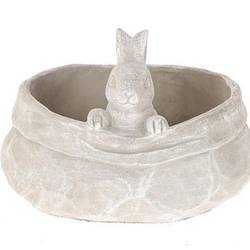 Keramik Übertopf Baggy Kaninchen grau D20cm H15cm