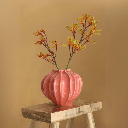 Keramik Vase Liva rosa D20cm H20cm