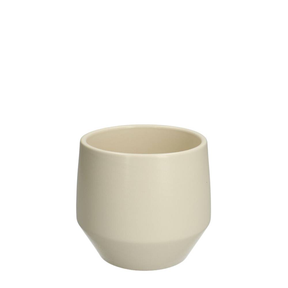 Keramik Übertopf Davina creme D12.5cm H11cm