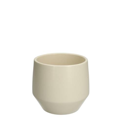 Keramik Übertopf Davina creme D12.5cm H11cm