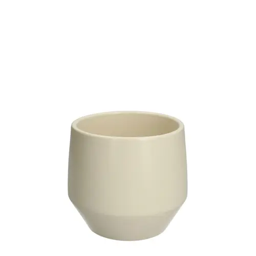 Keramik Übertopf Davina creme D12.5cm H11cm