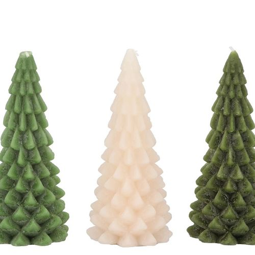Kerze Weihnachtsbaum grün mix 5.8x12cm 