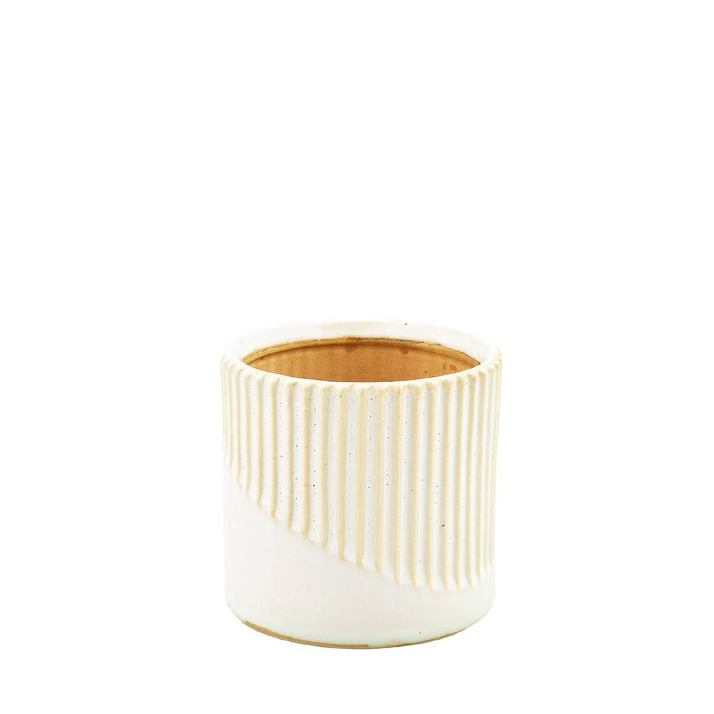 Keramik Übertopf Cadenza creme D12cm H11.5cm