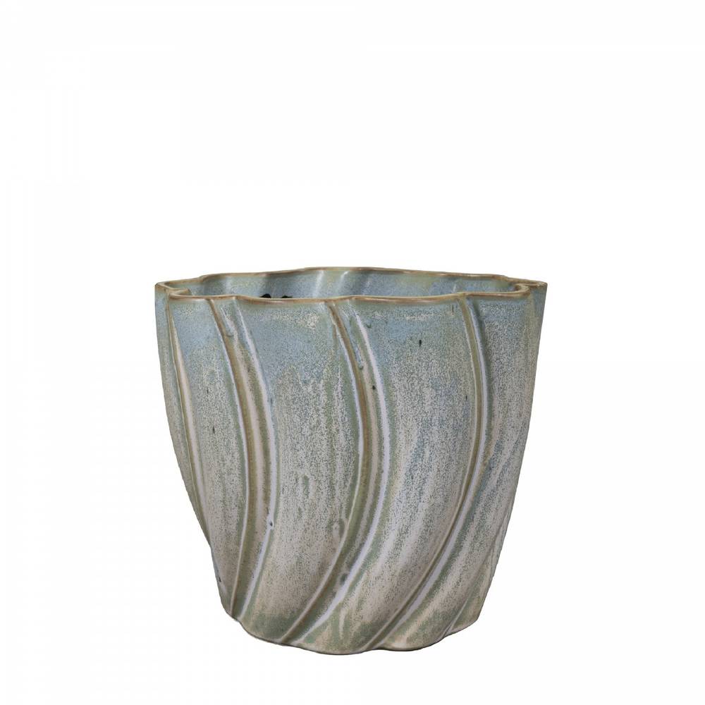 Keramik Übertopf Juul blau D14cm H13cm 