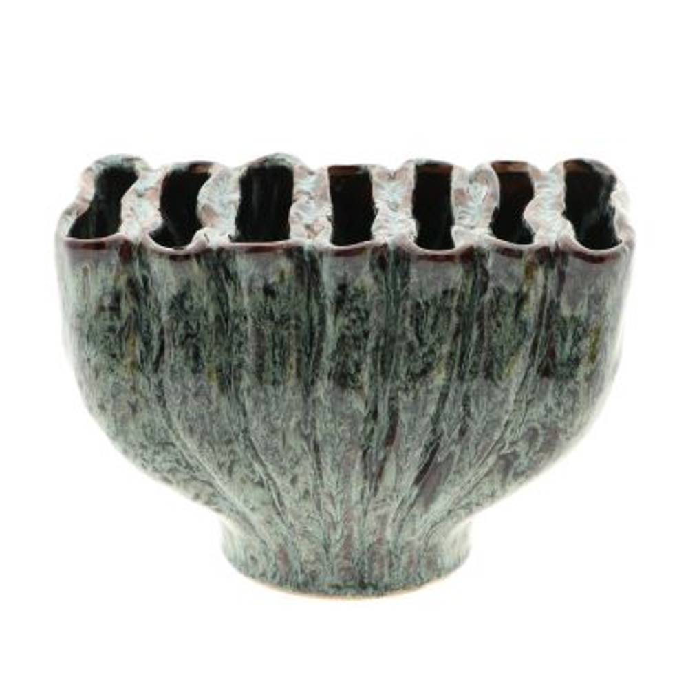 Keramik Vase Juna blau/grün D28cm H19cm