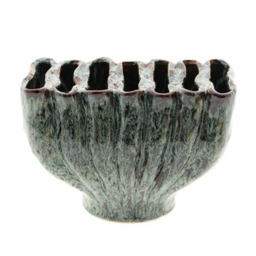 Keramik Vase Juna blau/grün D28cm H19cm