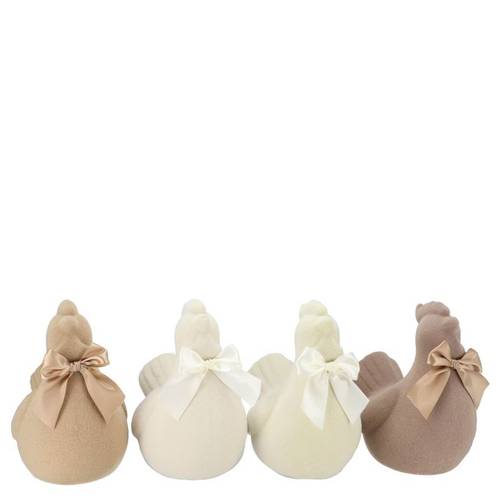 Huhn Flock mix braun 16x11x17cm