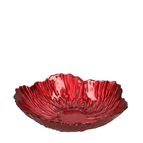 Glas Schale Rania rot D25cm H07cm
