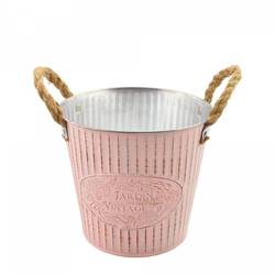 Zink Übertopf Beta rosa D18cm H17cm