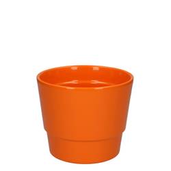 Keramik Übertopf Basic orange D14cm H12cm
