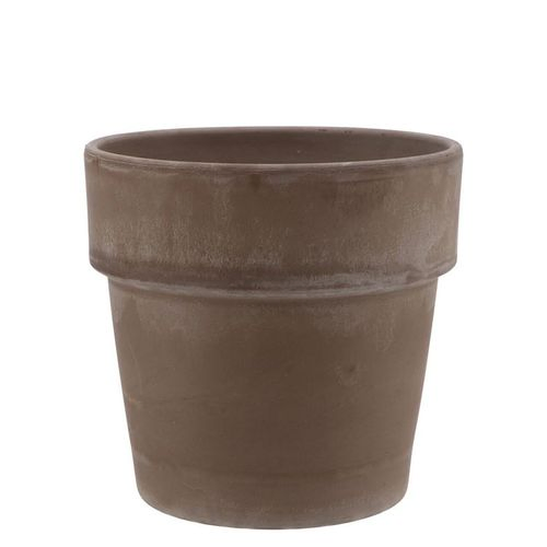 Keramik Übertopf terra choco grau D10cm H10cm