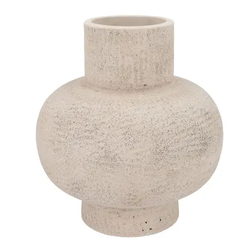 Beton Vase Neck weiss 31x31x34cm