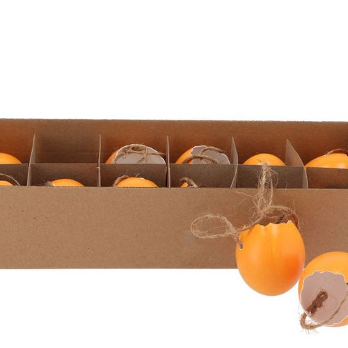 Hänger Hühnerei apricot D05cm H05cm x12