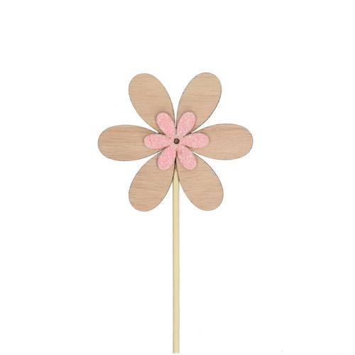 Blume auf Stab rosa D07cm L50cm