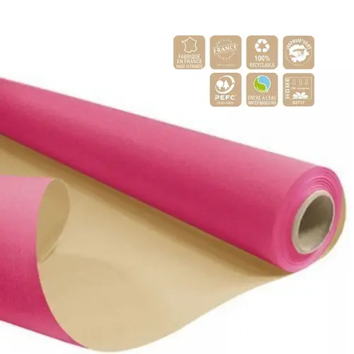 Papier Rolle 80cm braun/rosa 60gr 50m
