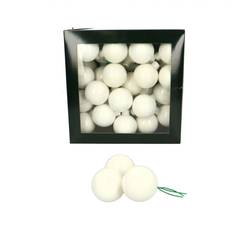 Kugel auf Draht weiss Pearl D04cm x36
