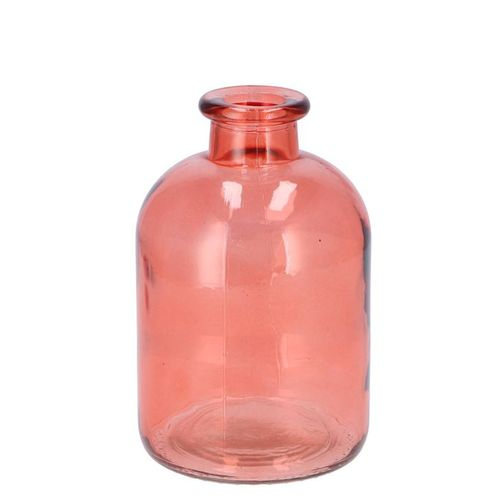 Glas Flasche Dry Koralle D11cm H17cm