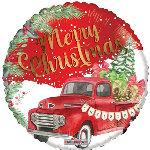 Ballon Merry Christmas Auto rot d45cm