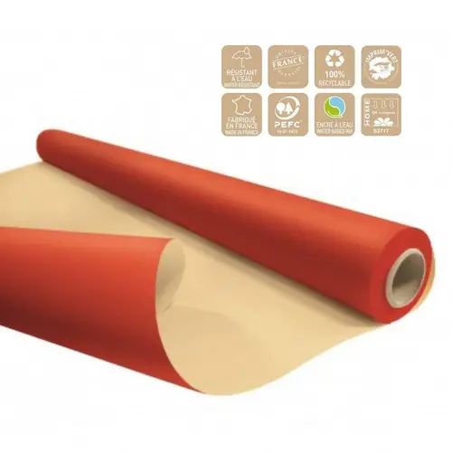Papier Rolle Eco 80cm Wasserb. rot 25m