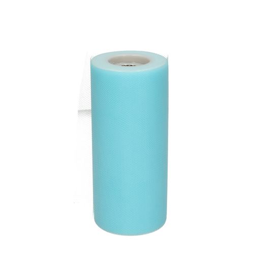 Dekostoff Band 150mm Tule hellblau 23m