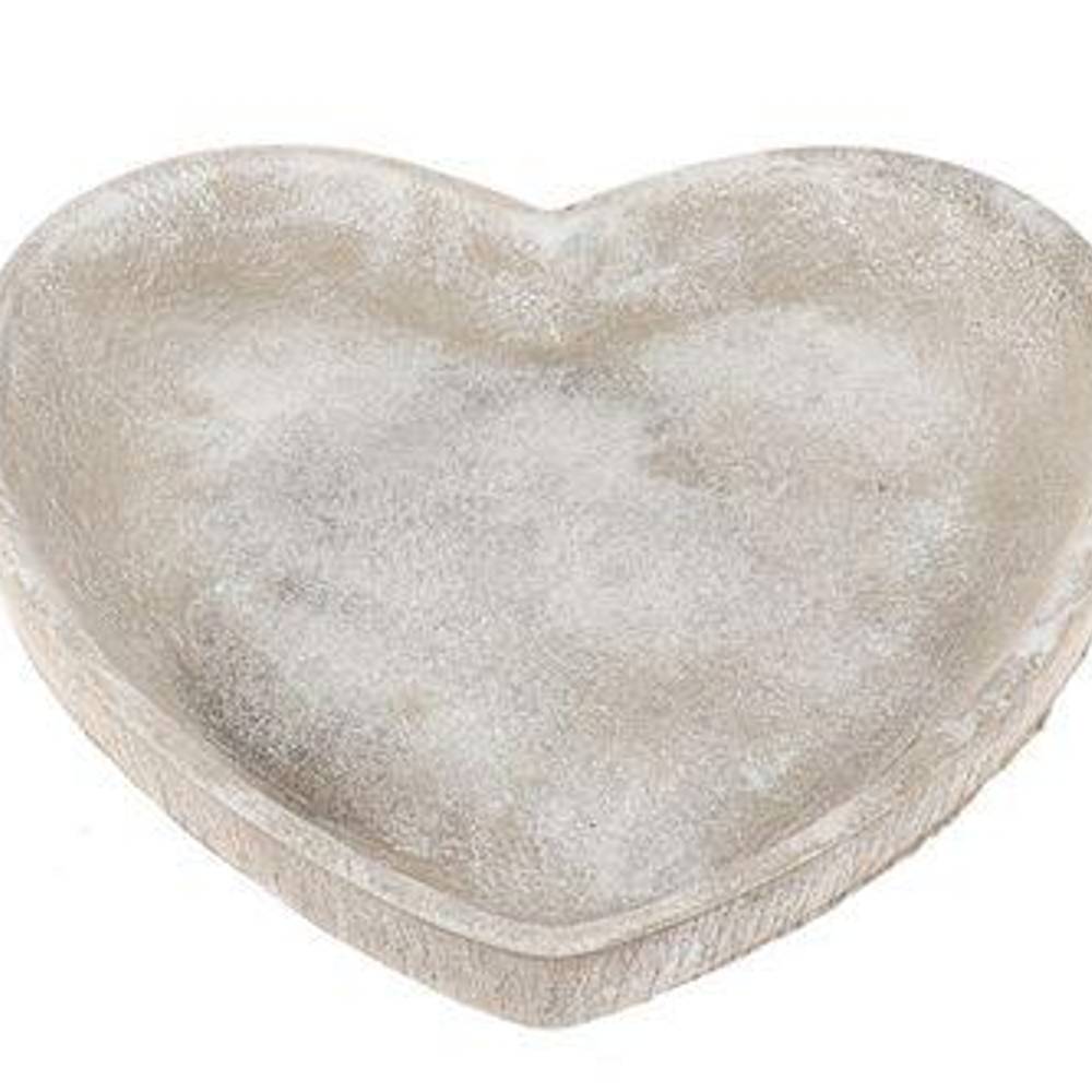 Beton Teller Herz grau D30cm H04cm