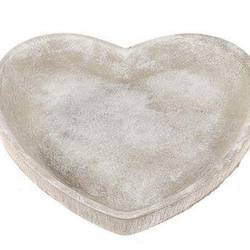 Beton Teller Herz grau D30cm H04cm
