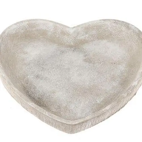 Beton Teller Herz grau D30cm H04cm