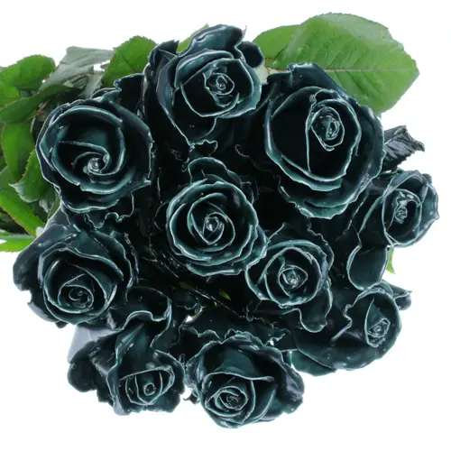 Rose grün Wachs (W16) 60cm