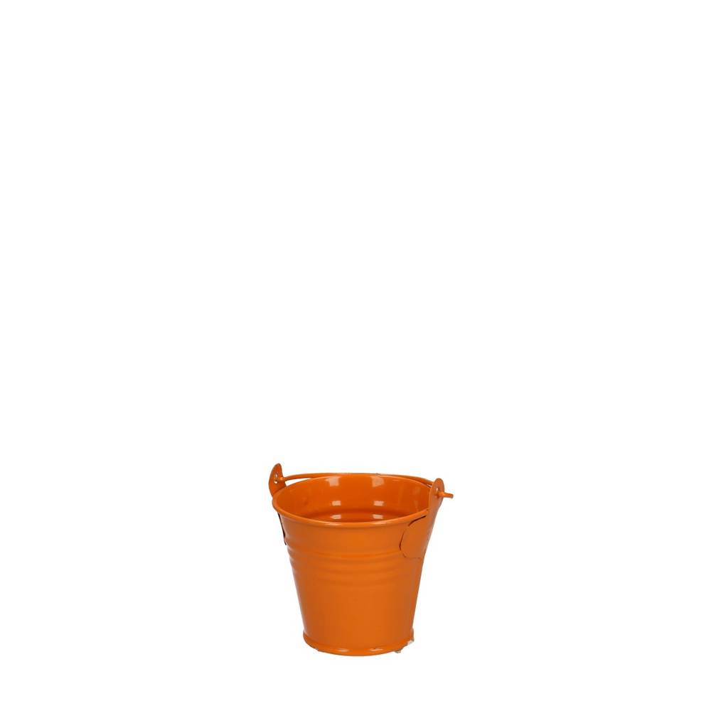 Zink Eimer orange D06cm H05cm