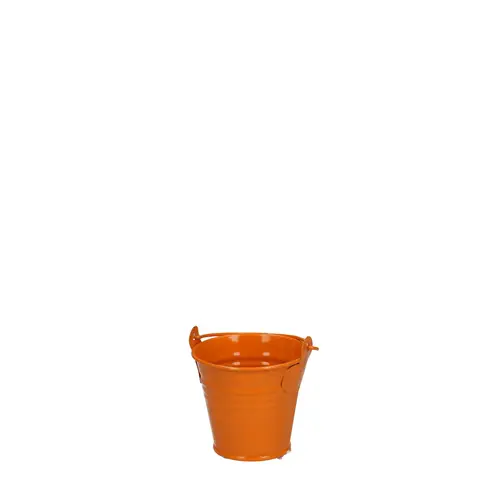 Zink Eimer orange D06cm H05cm