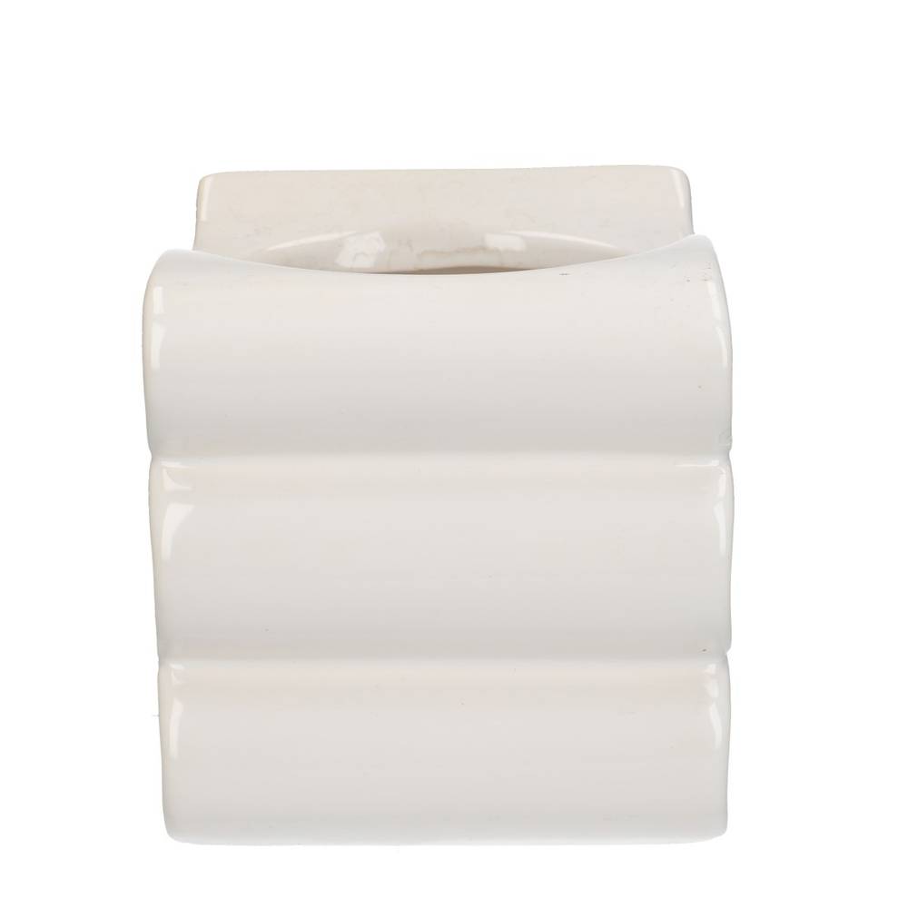 Keramik Übertopf Wave weiss D16/13.5x14cm